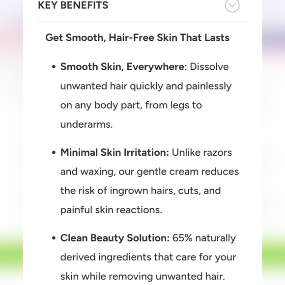 Her Liaison BARE BASICS No Shave Cream NEW Hair Removal - Picture 13 of 16